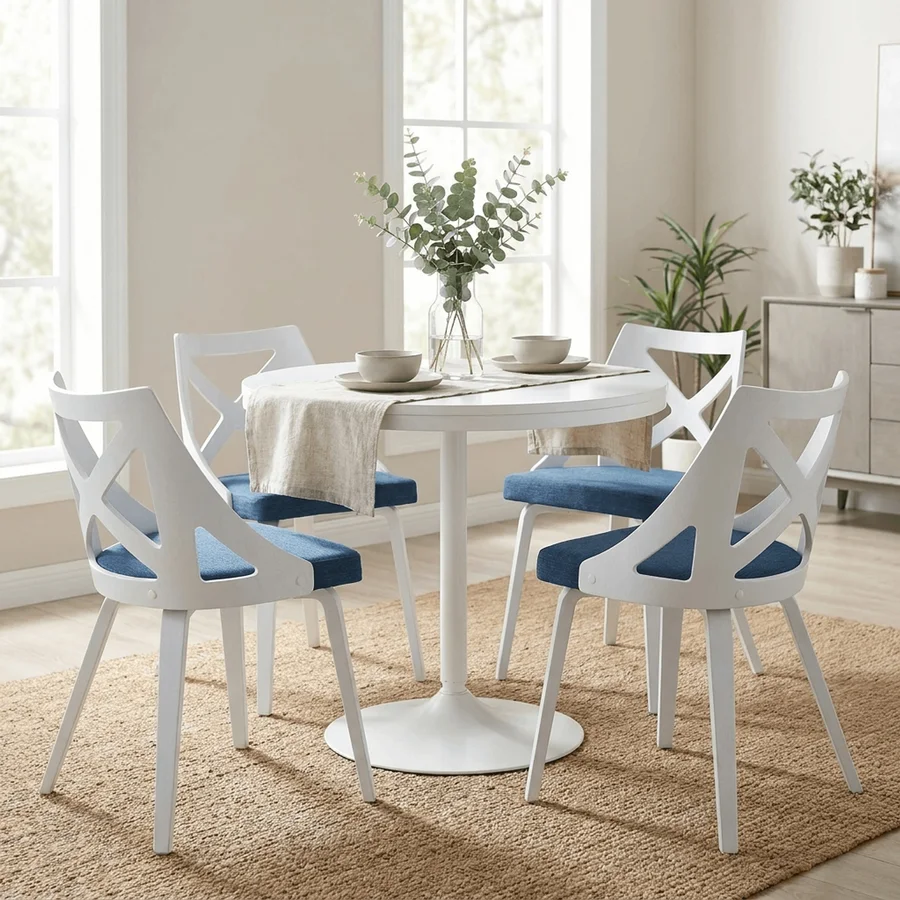 AI product photography of home decor and furniture, white-background and styled room scenes for a home goods brand
