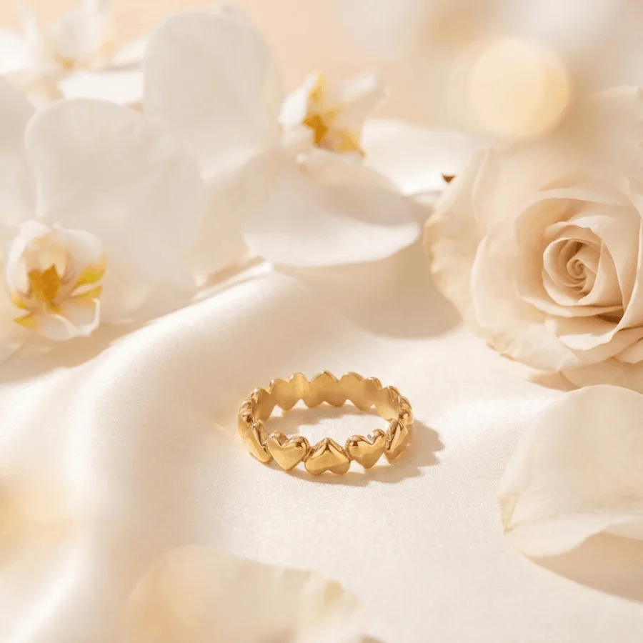 AI product photography luxury images of rings, earrings and necklaces for a jewelry brand