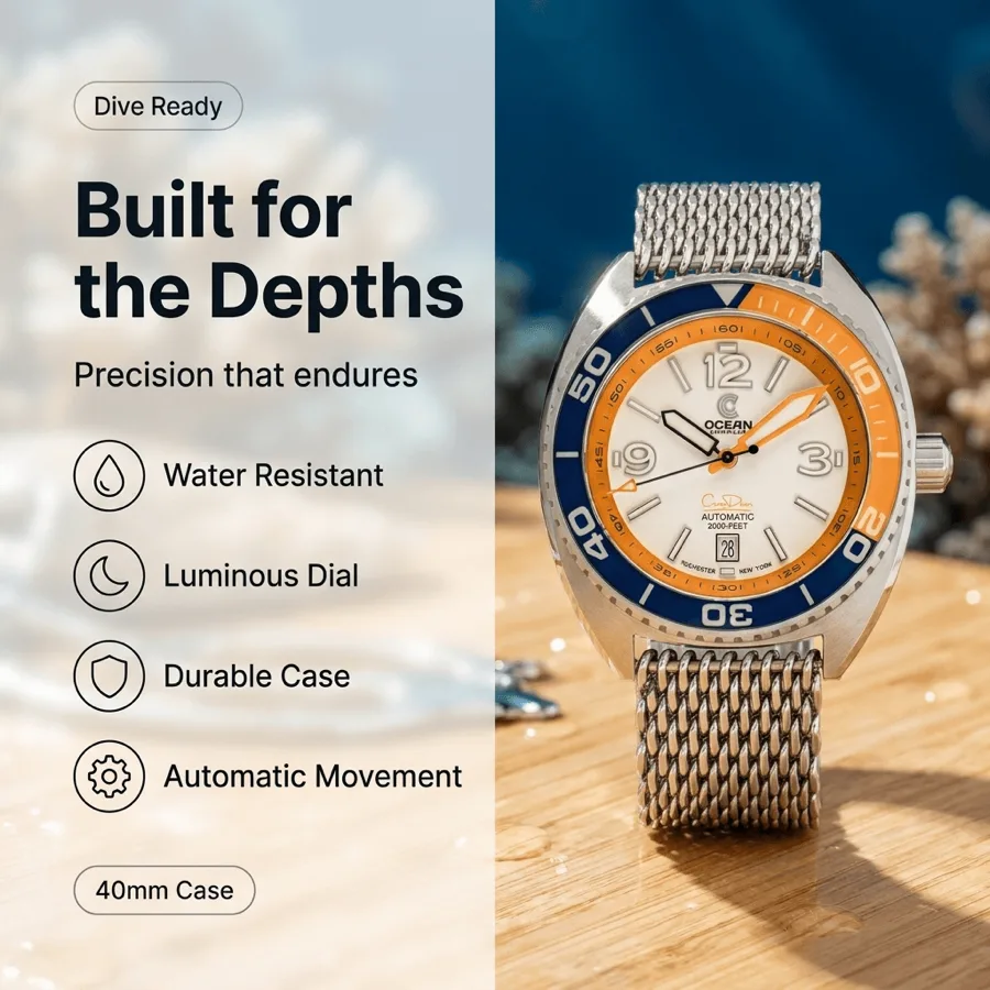 AI product photography premium images of dive watches and timepieces for a watch brand