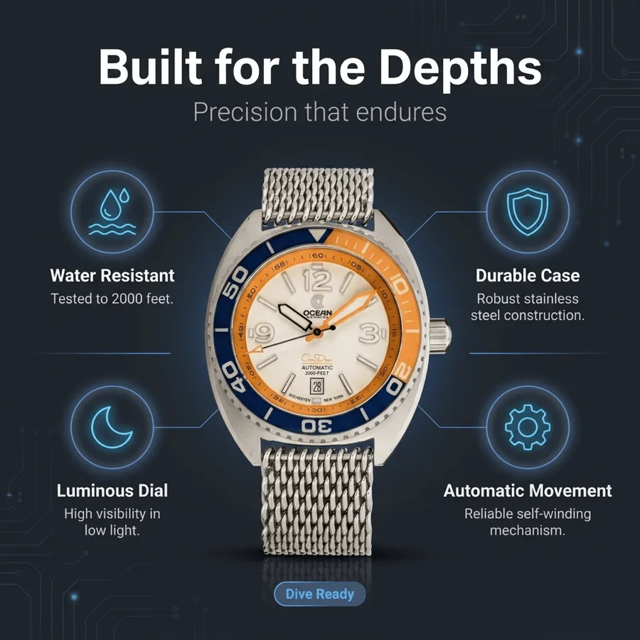 AI product photography premium images of dive watches and timepieces for a watch brand
